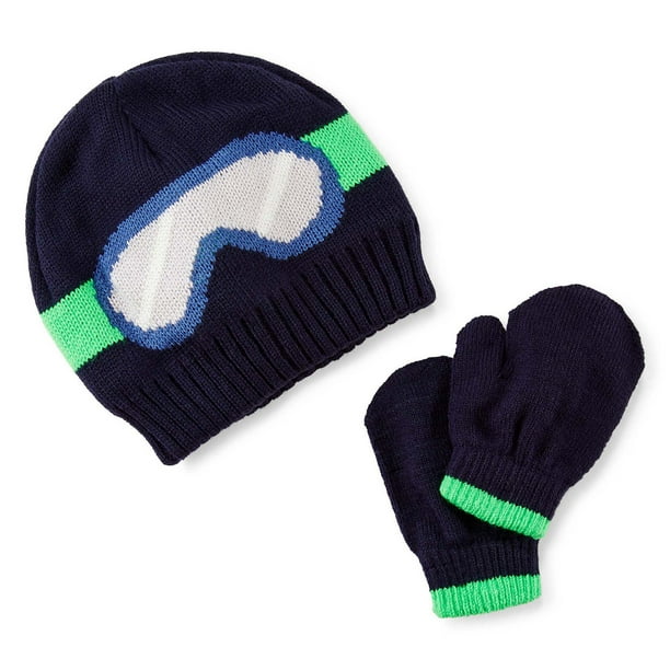 New One Size Fits All Baby King Fleece Hat & Mittens Set Baby Shower